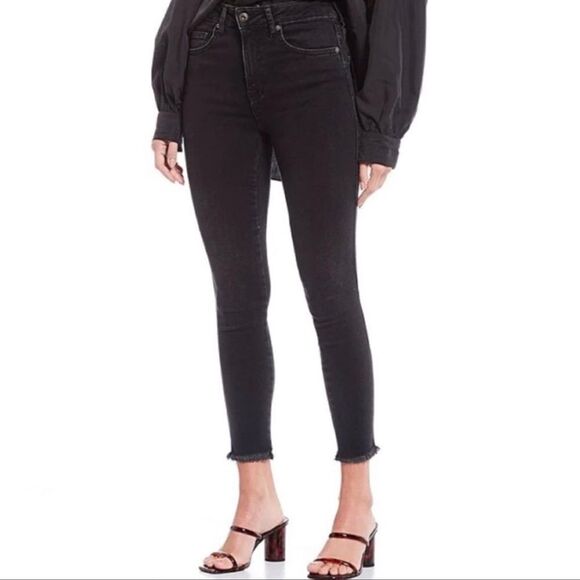 We The Free high waisted raw hem black jeans - Picture 1 of 9